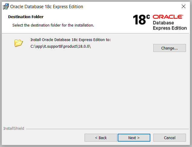 Oracle DB Installation Step 4