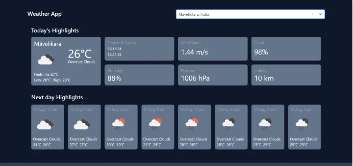 Weather App Screenshot